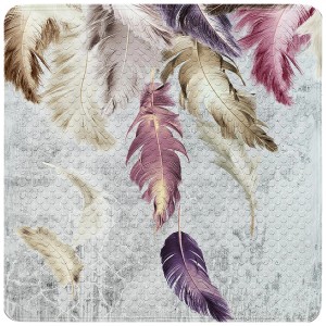 SANILO Badematte Federn: Rutschfeste Duschmatte mit Federmotiv für sicheren Halt in der Dusche.