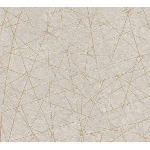 AS-Creation Vliestapete in Creme-Grau mit Metallic-Effekt und Struktur.