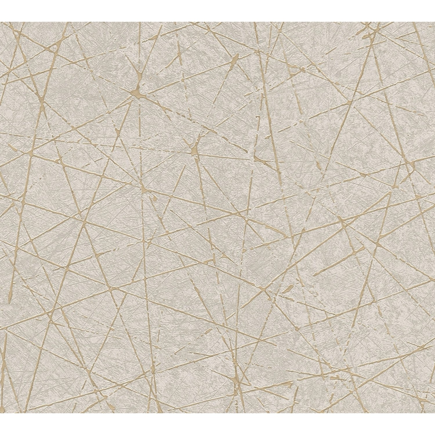 AS-Creation Vliestapete Struktur Metallic Metalliceffekt Strukturiert Creme Grau