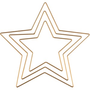 Goldfarbener Metallstern (25cm) von Glorex zum Basteln und Dekorieren.
