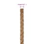 Nahaufnahme eines braunen, geflochtenen vidaXL Juteseils mit 4 mm Durchmesser. Robustes Seil für Basteln & Garten.