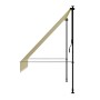 Beige Klemmmarkise Kapstadt 200x120 cm, flexibel montierbarer Sonnenschutz für Balkon und Terrasse.
