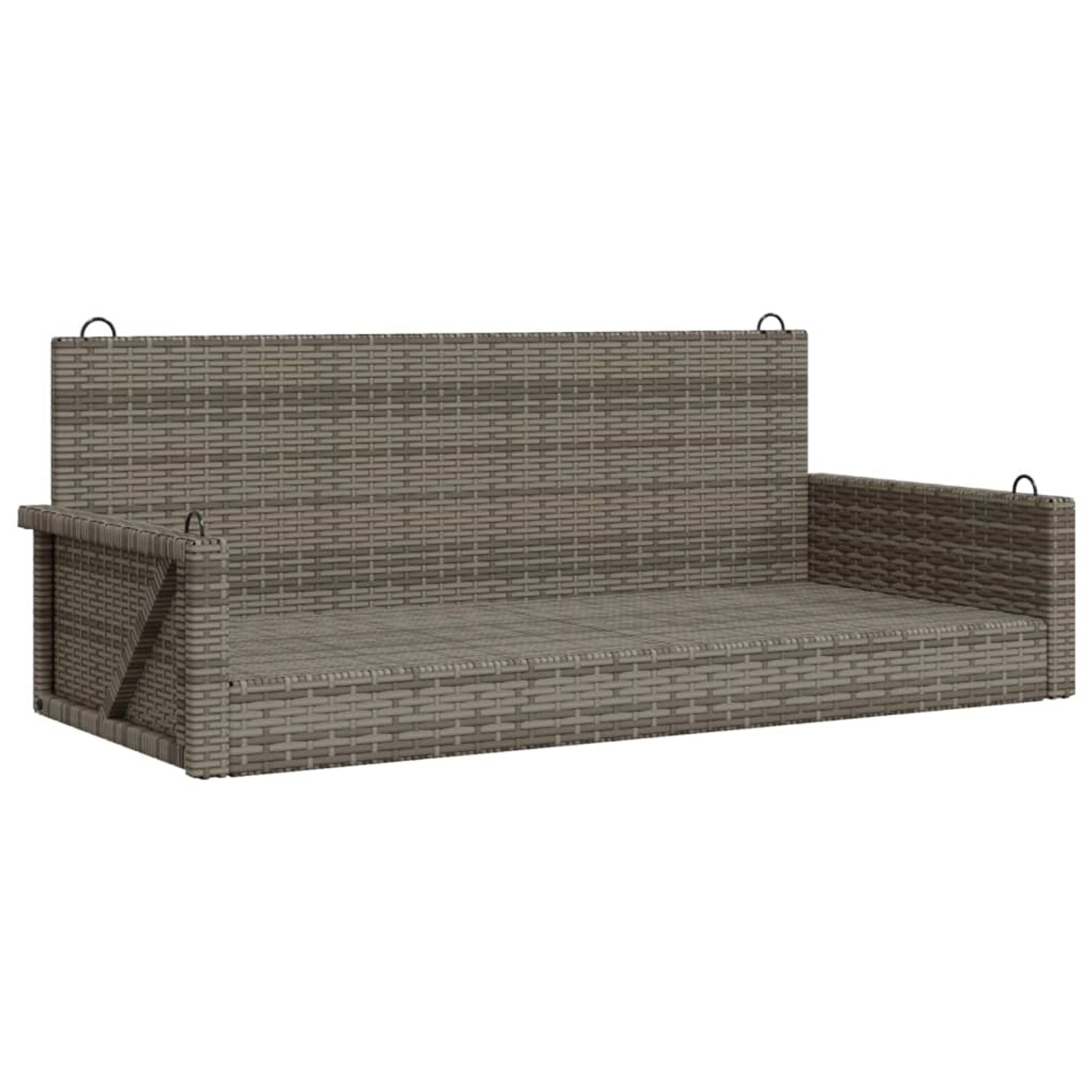 furnicato Hängebank Grau 119x56x48 cm Poly Rattan günstig online kaufen