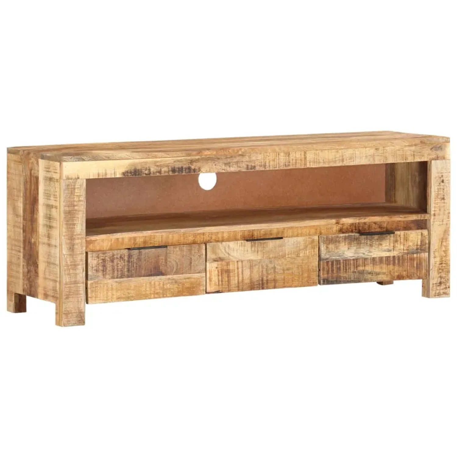 vidaXL TV-Schrank 110x30x40 cm Raues Mangoholz 338026