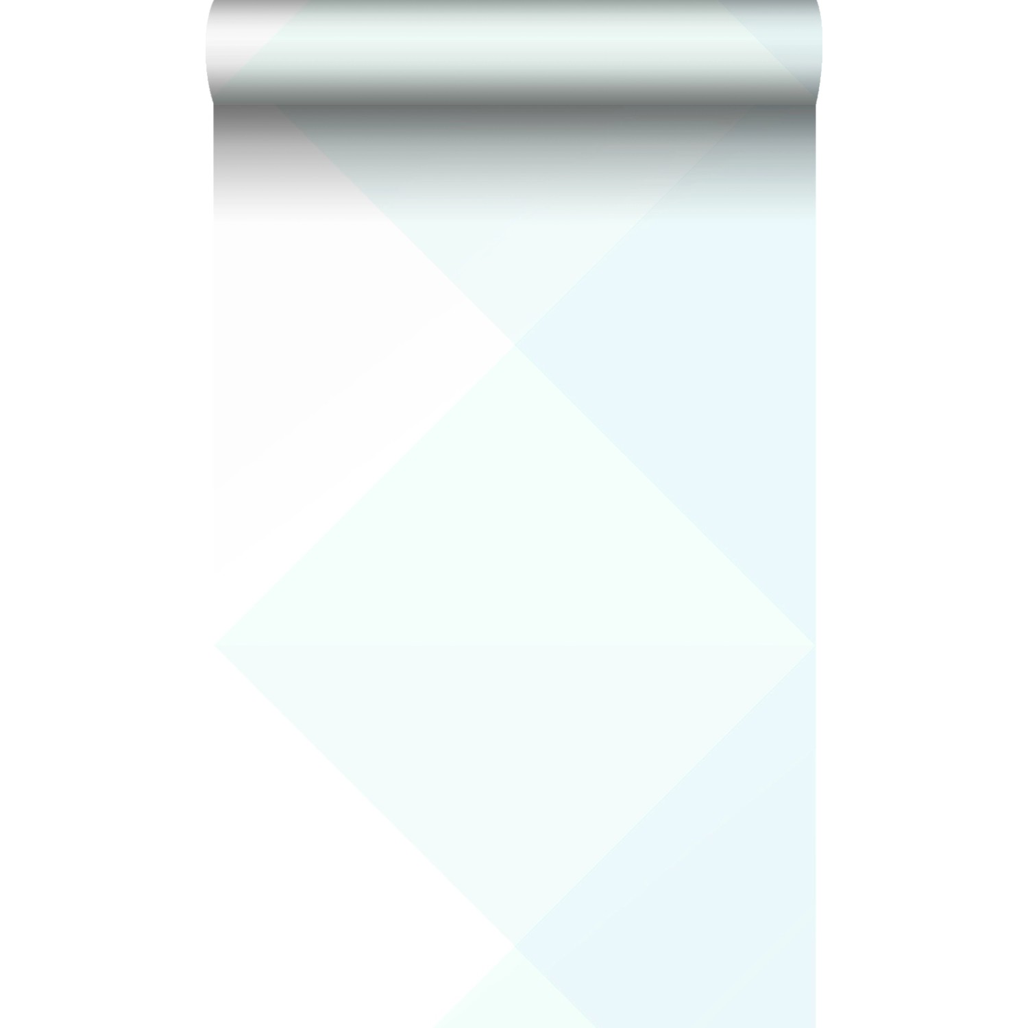 Origin Luxury Wallcoverings Tapete Große Dreiecke Weiß Und Pastell Mintgrün günstig online kaufen