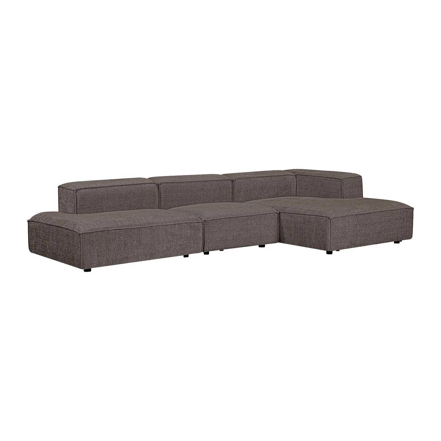 Vente-unique Modulierbares Sofa Ruzolo Taupe 330 cm