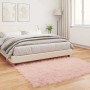 Rosa vidaXL Kunstschaffell Teppich Tafalla, 120x120 cm, im Schlafzimmer