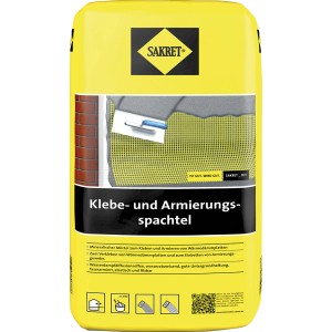 Sakret WDVS Klebe- und Armierungsspachtel, 25 kg Sack für Vollwärmeschutz-Systeme.
