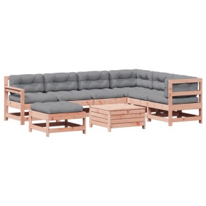 vidaXL 8-Tlg Garten-Lounge-Set mit Kissen Massivholz Douglasie 3250578