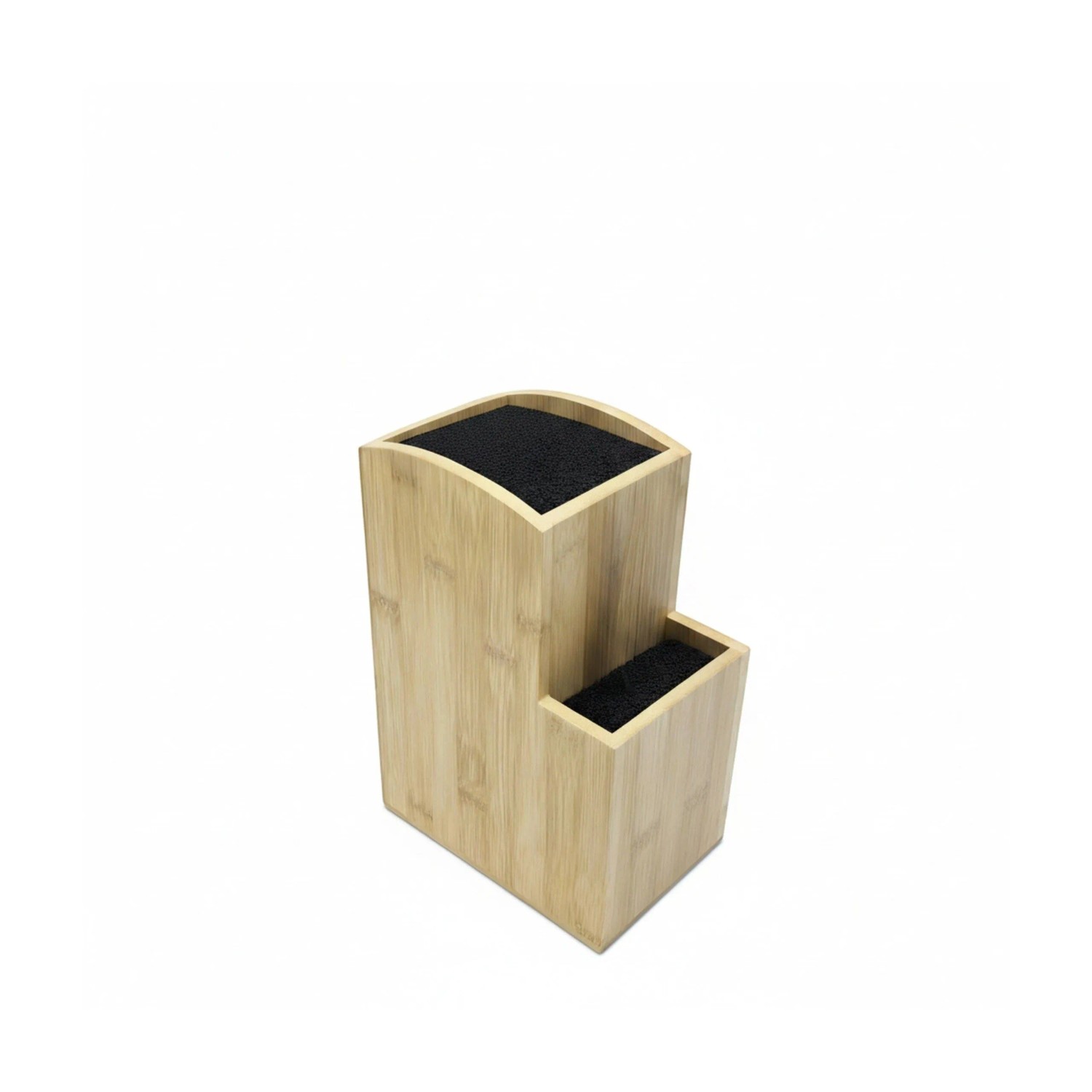 Relaxdays Messerblock Bambus Natur Schwarz 25,5 cm x 11,5 cm x 18 cm 2 kg