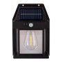 Schwarze Näve LED Solar-Außenwandleuchte Mira, 2er-Set. Solarleuchte mit Bewegungsmelder und warmweißem Licht.