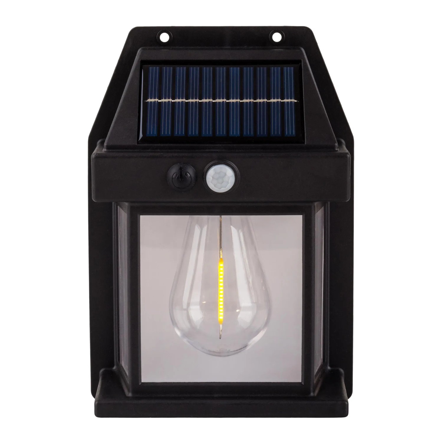 Schwarze Näve LED Solar-Außenwandleuchte Mira, 2er-Set. Solarleuchte mit Bewegungsmelder und warmweißem Licht.