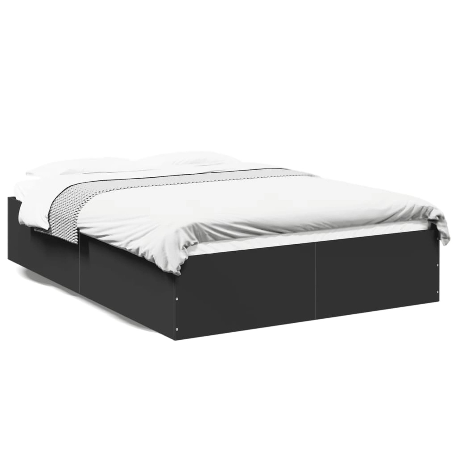 vidaXL Bettgestell Schwarz 120x190 cm Holzwerkstoff 3281043 günstig online kaufen