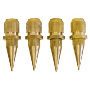 Dynavox Lautsprecher Spikes, 4er Set aus Messing, zur Montage unter Lautsprecherboxen.