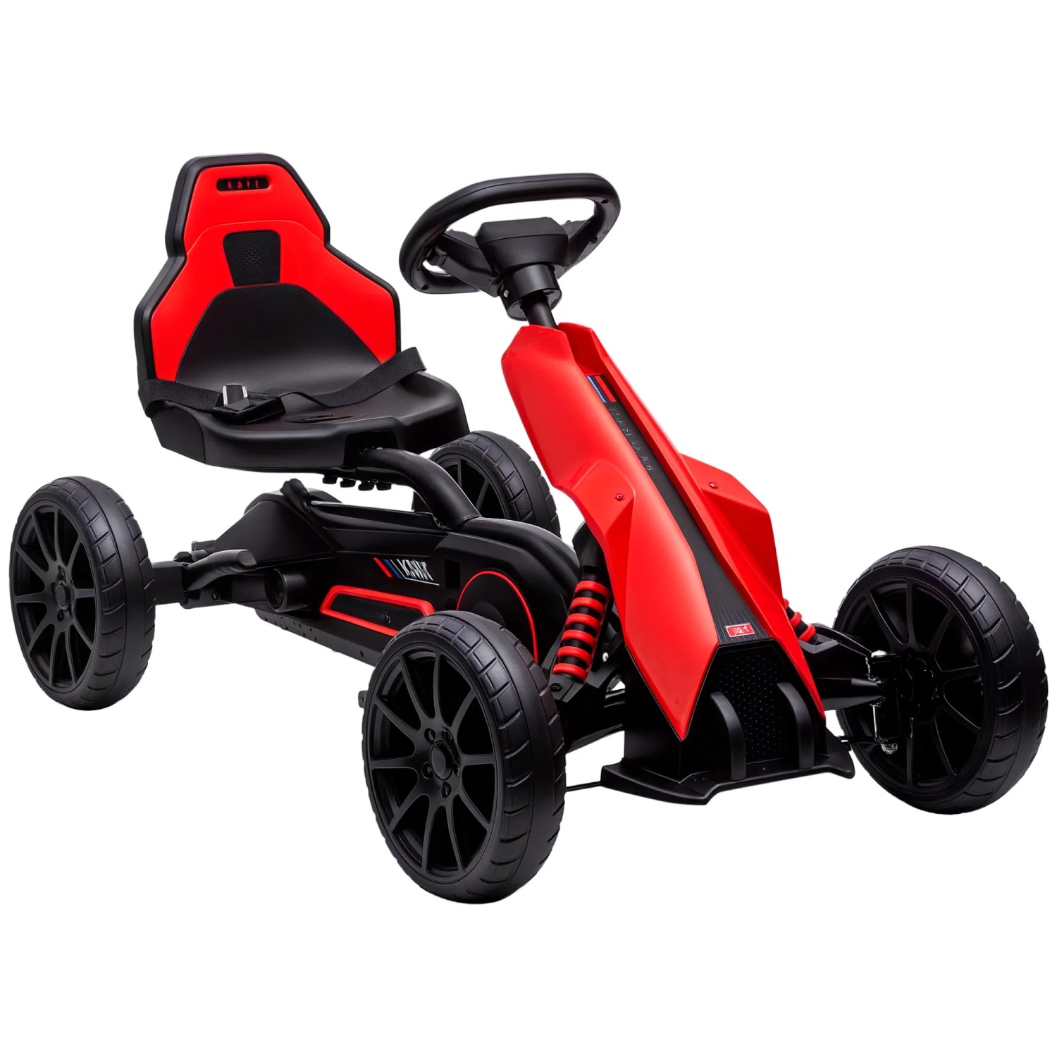 HOMCOM Gokart Kinderfahrzeug mit Verstellbarem Sitz Handbremse