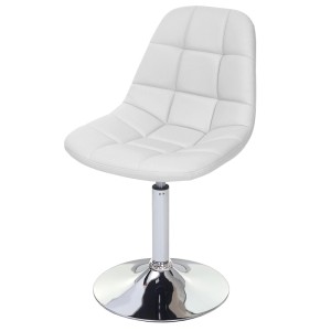 CHEFGASTRO Esszimmerstuhl 6er-Set 84x47x50cm Sitzhöhe 46cm Chrom Kunstleder Weiß