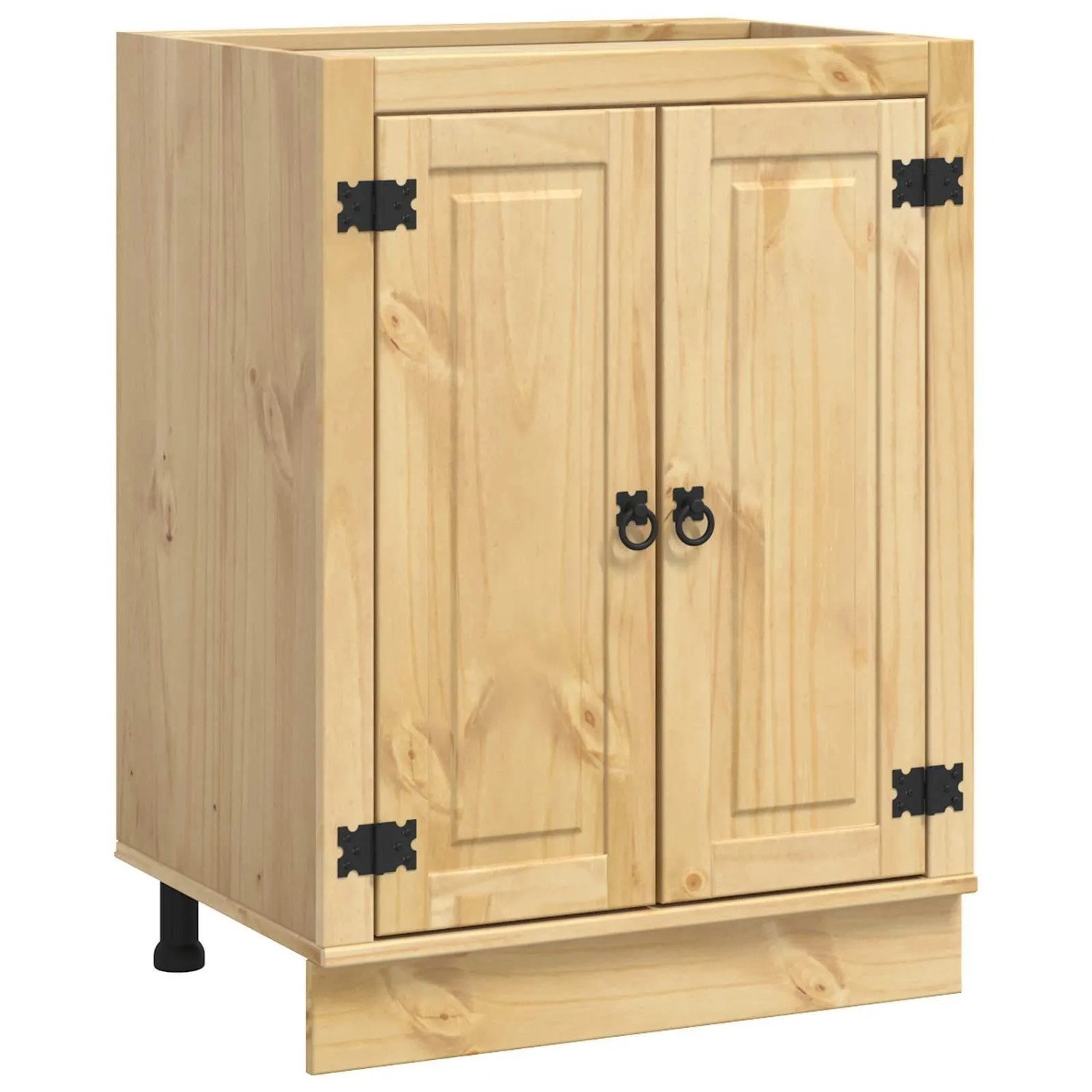 vidaXL Schrank mit Regal Honig 60 x 46 x 81,5 cm Massives Kiefernholz 42007 günstig online kaufen