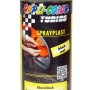 Dupli-Color Abziehlack Spray, Schwarz matt, für temporären Lackschutz und Farbgestaltung.