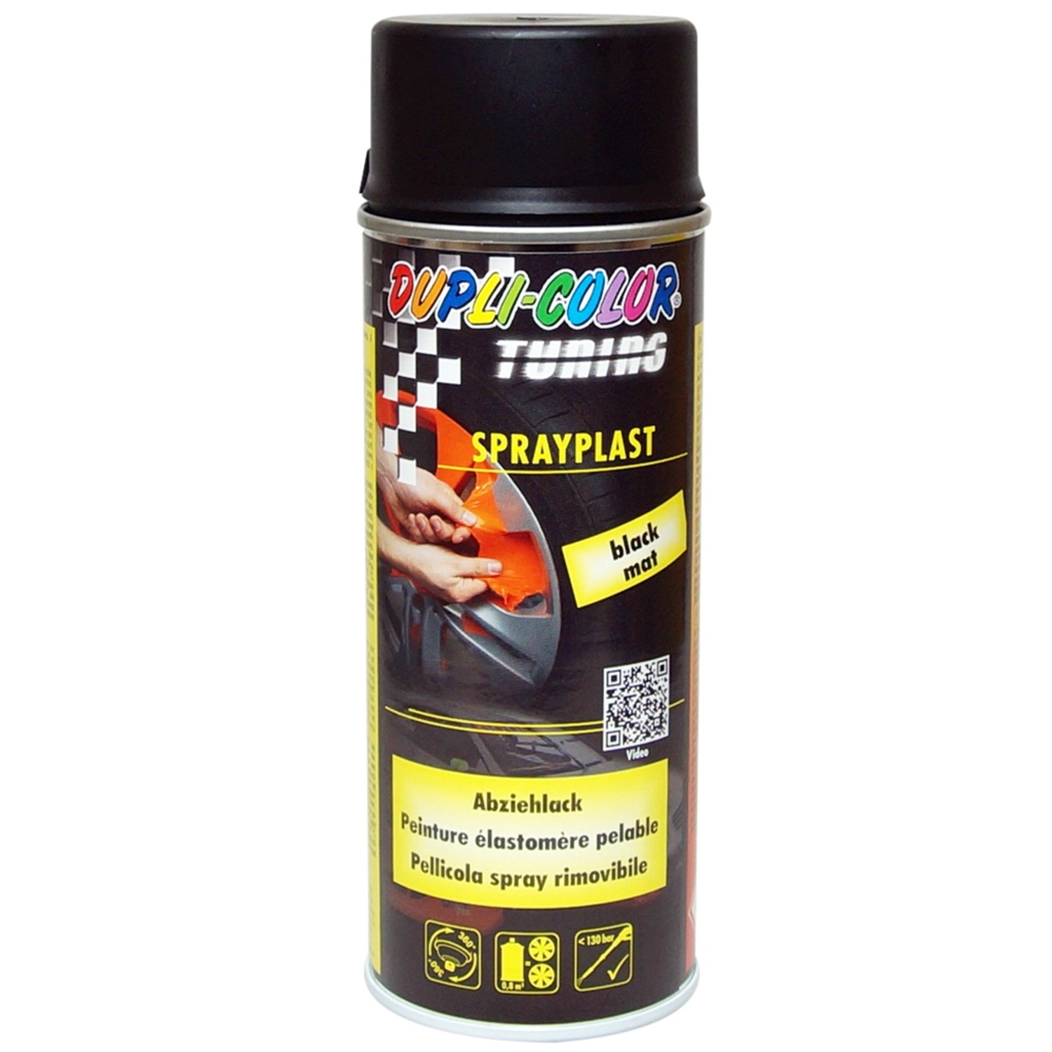 Dupli-Color Abziehlack Spray Schwarz matt
