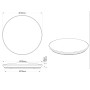 Skizze der Trio LED-Deckenleuchte Nagano, Ø 79 cm, weiße Deckenlampe mit Maßangaben.