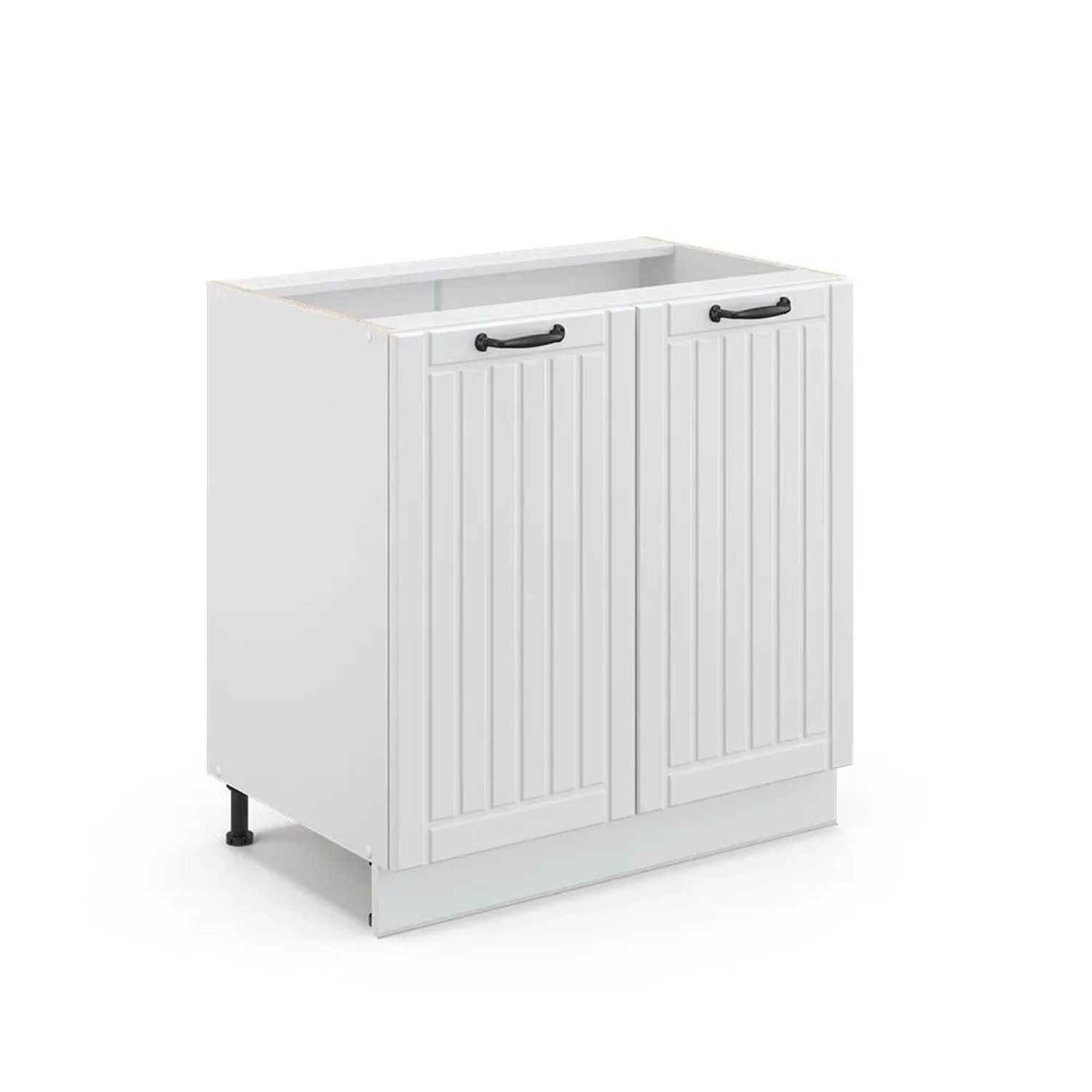 Vicco Midischrank Fame-Line Weiß Landhaus 80 x 82 mit Regal ohne Arbeitsplatte