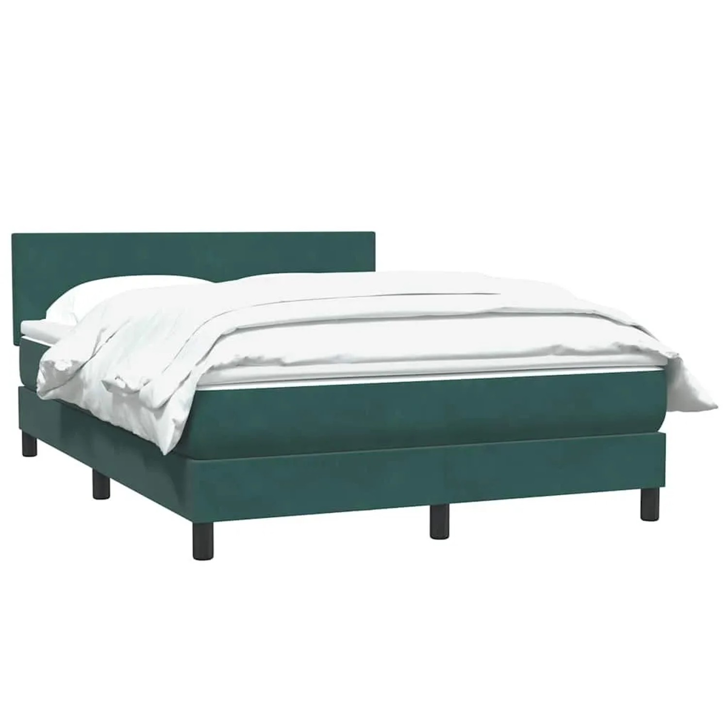 vidaXL Boxspringbett mit Matratze Dunkelgrün 160x220 cm Samt 3316074 günstig online kaufen