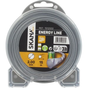 Skana Premium-Mähfaden Energy Line, 2 mm x 15 m, für Rasentrimmer und Sensen.