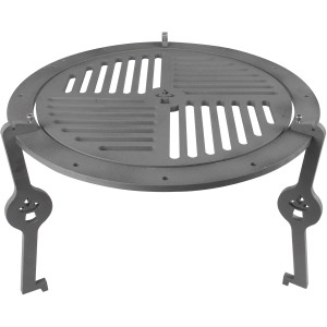 3-teiliges Topper-Set L aus Stahl, grau, Ø 44,8 cm, für schonendes Grillen.