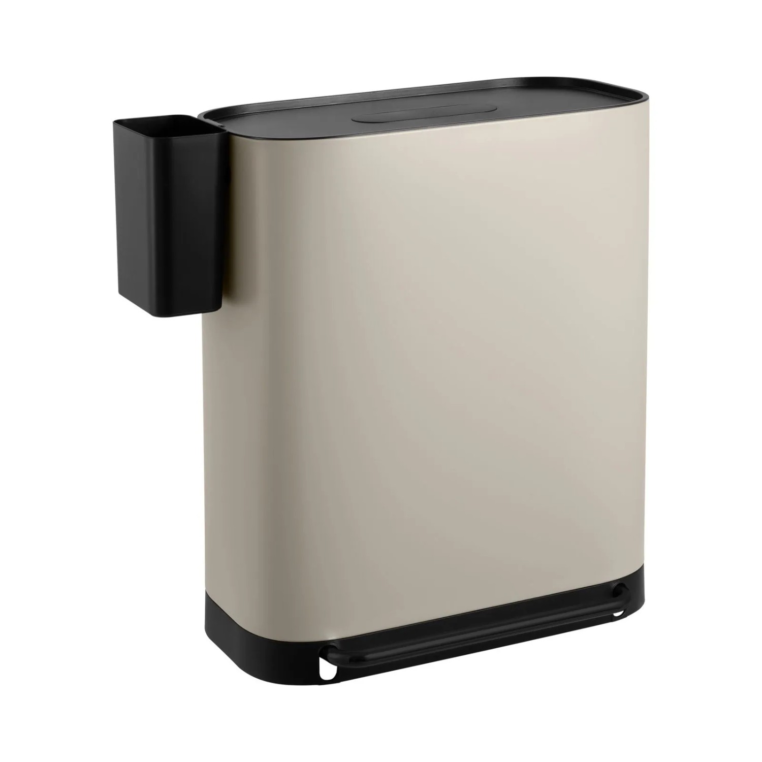 Svita MLT2X30 Mülleimer Treteimer 60l 2 Fächer Mit Deckel Taupe