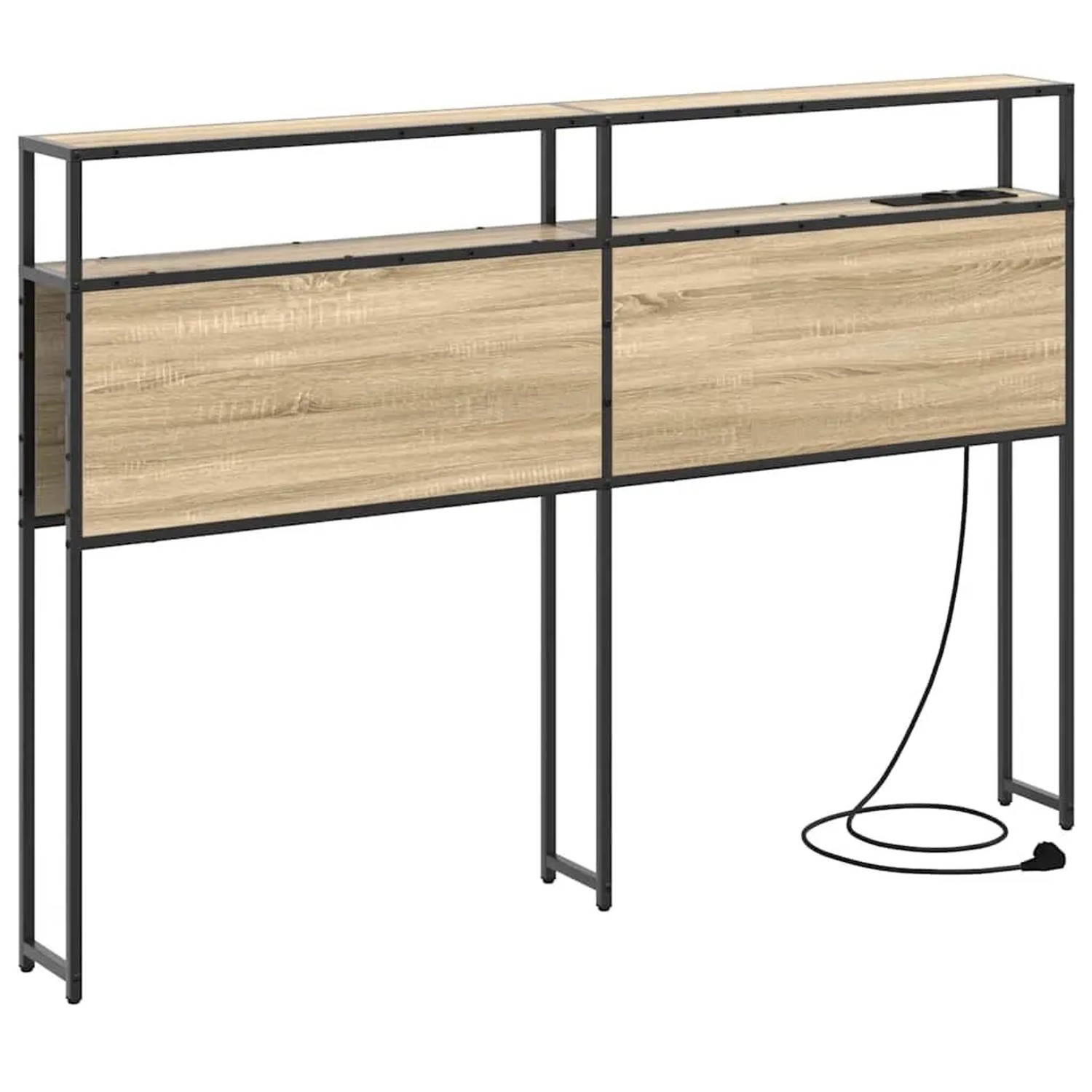 vidaXL Stauraum-Kopfteil mit Regal Sonoma-Eiche 135 cm Holzwerkstoff 859746