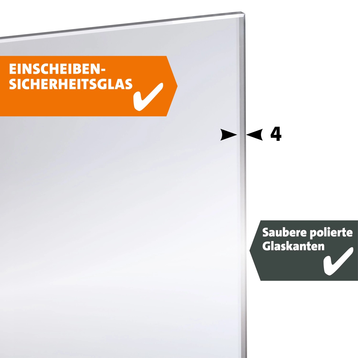 Detailaufnahme: Skyscope Lichtausschnitt ESG Silvit Weiß für Holztüren, Sicherheitsglas.