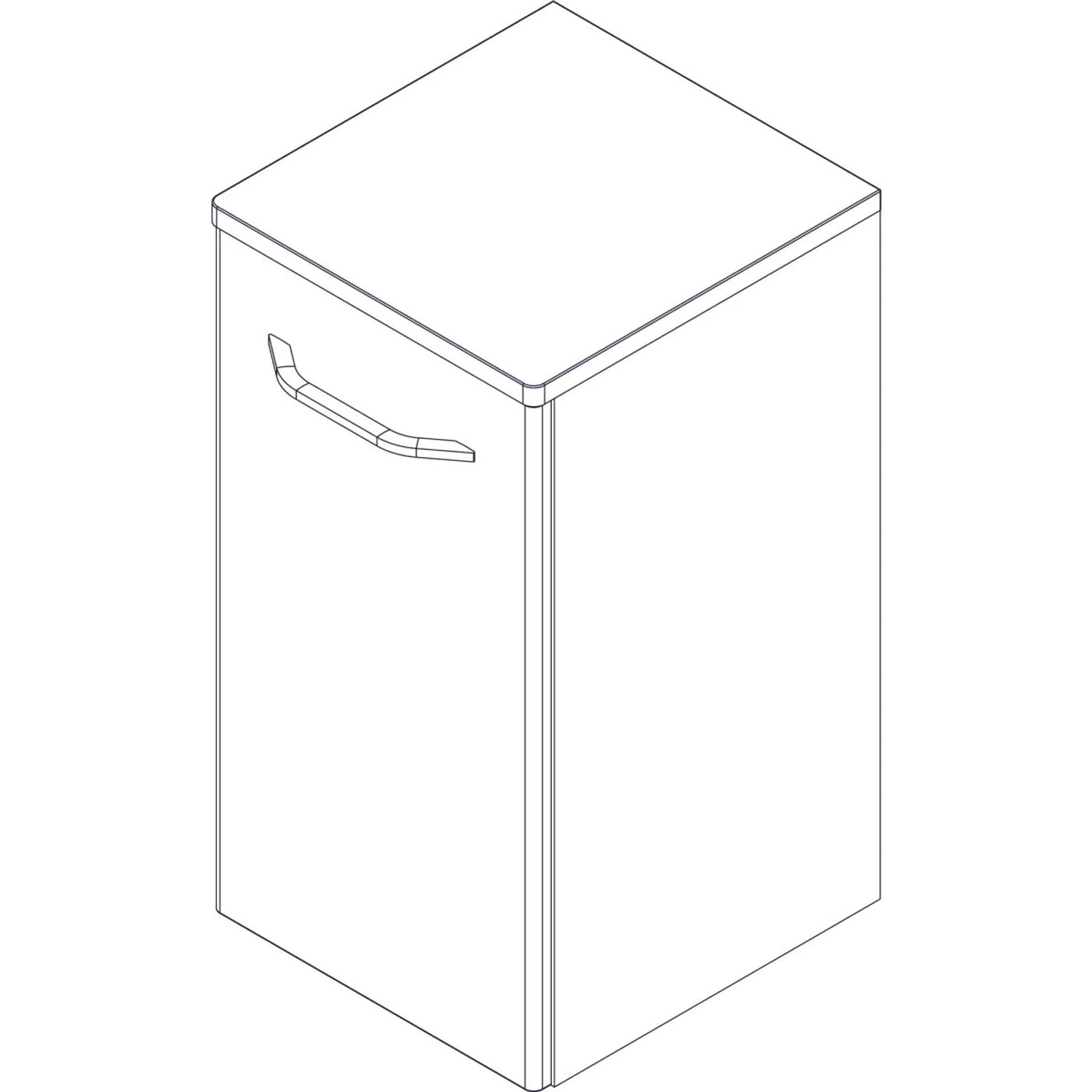 Fackelmann Bad-Hängeschrank Milano, weiß, 31 cm breit. Badmöbel zur Wandmontage.