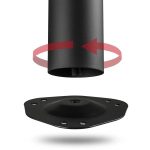 SOTECH 4er Set Tischbeine Höhe 710 mm Höhenverstellbar Ø 60 mm WEIß Tragkraft bis 75Kg Je Fuß