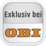 Exklusiv bei OBI: Logo des OBI Baumarktes.