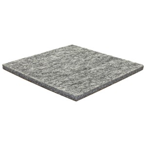 Graues Wagner Filzpad EH1200, 100x100x6 mm, für Möbelgleiter und Oberflächenschutz.
