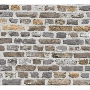 A.S. Création Vliestapete Backsteine in Grau und Braun für eine moderne Wandgestaltung.