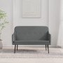 Dunkelgraue vidaXL Sitzbank (110x76x80 cm) mit Stoffbezug und Metallbeinen.