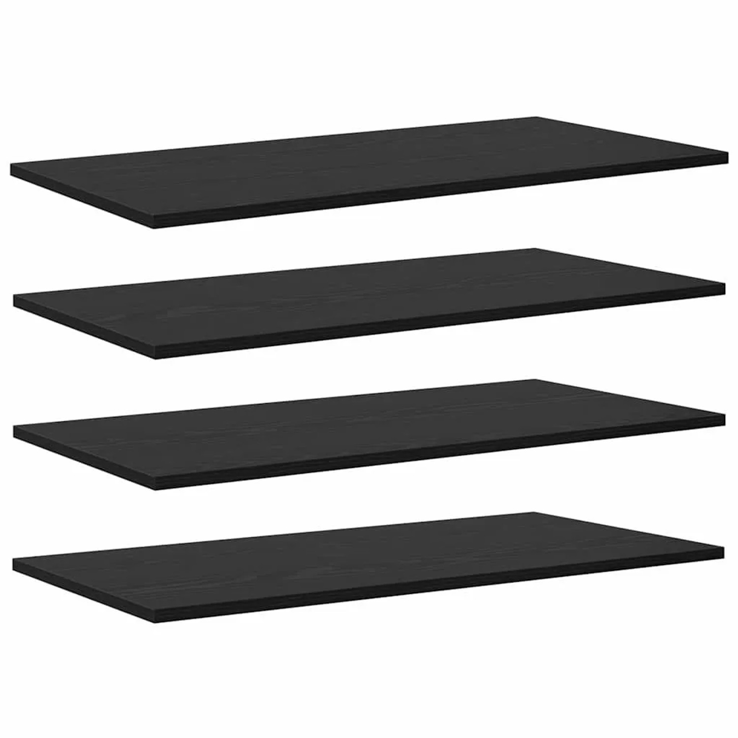 vidaXL Regalbrett 4 Stk Schwarz 80 x 40 x 1,5 cm Holzwerkstoff 875062
