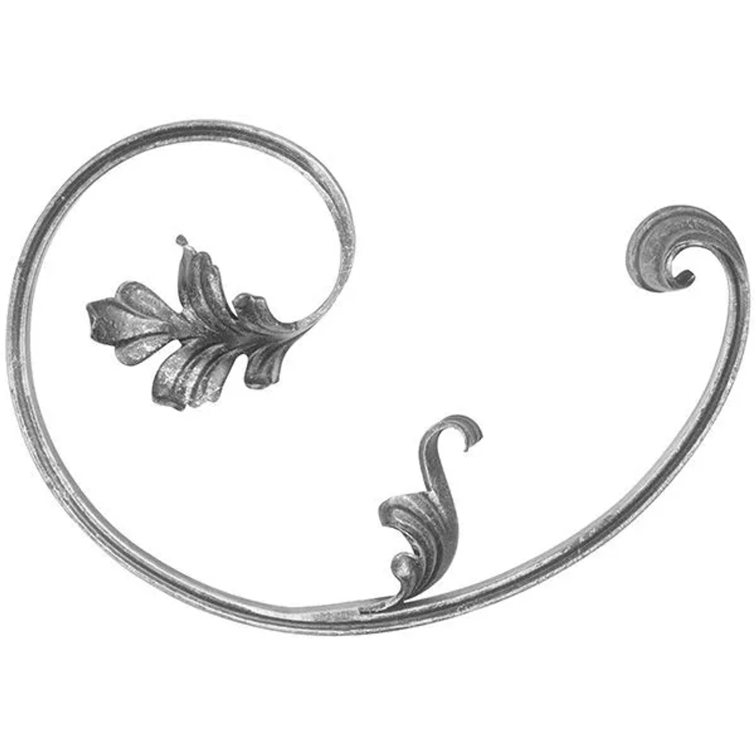 FeNau Barockelement Links Schwerbarock Maße 200x280 mm Material 16x8 mm Stahl S235JR Roh