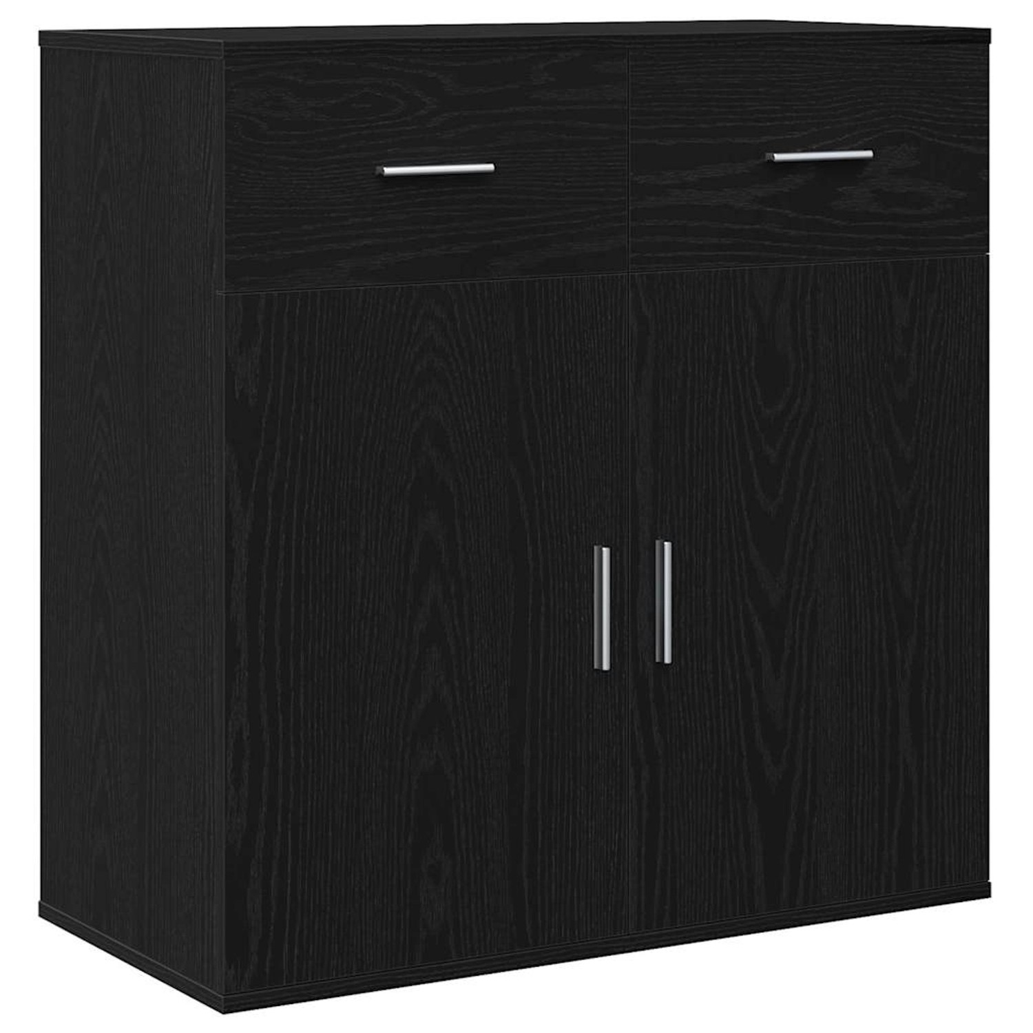 vidaXL Sideboard Schwarze Eiche 79 x 38 x 80 cm Holzwerkstoff 871677