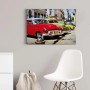 Buntes Leinwandbild mit Oldtimern in Kuba als Wanddeko für Wohnzimmer und Küche.