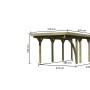 Abbildung des Karibu Einzelcarports Classic mit Maßangaben.