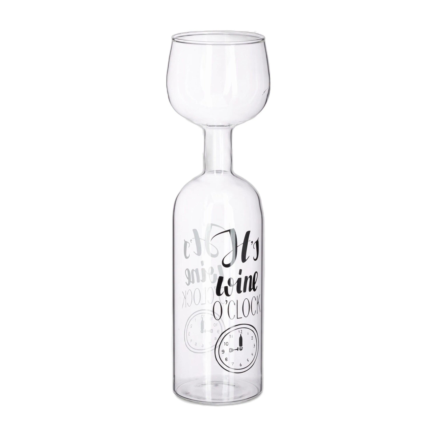 Relaxdays Weinflaschenglas Glas Transparent 750 ml 29,5 cm x 8,5 cm 250 g