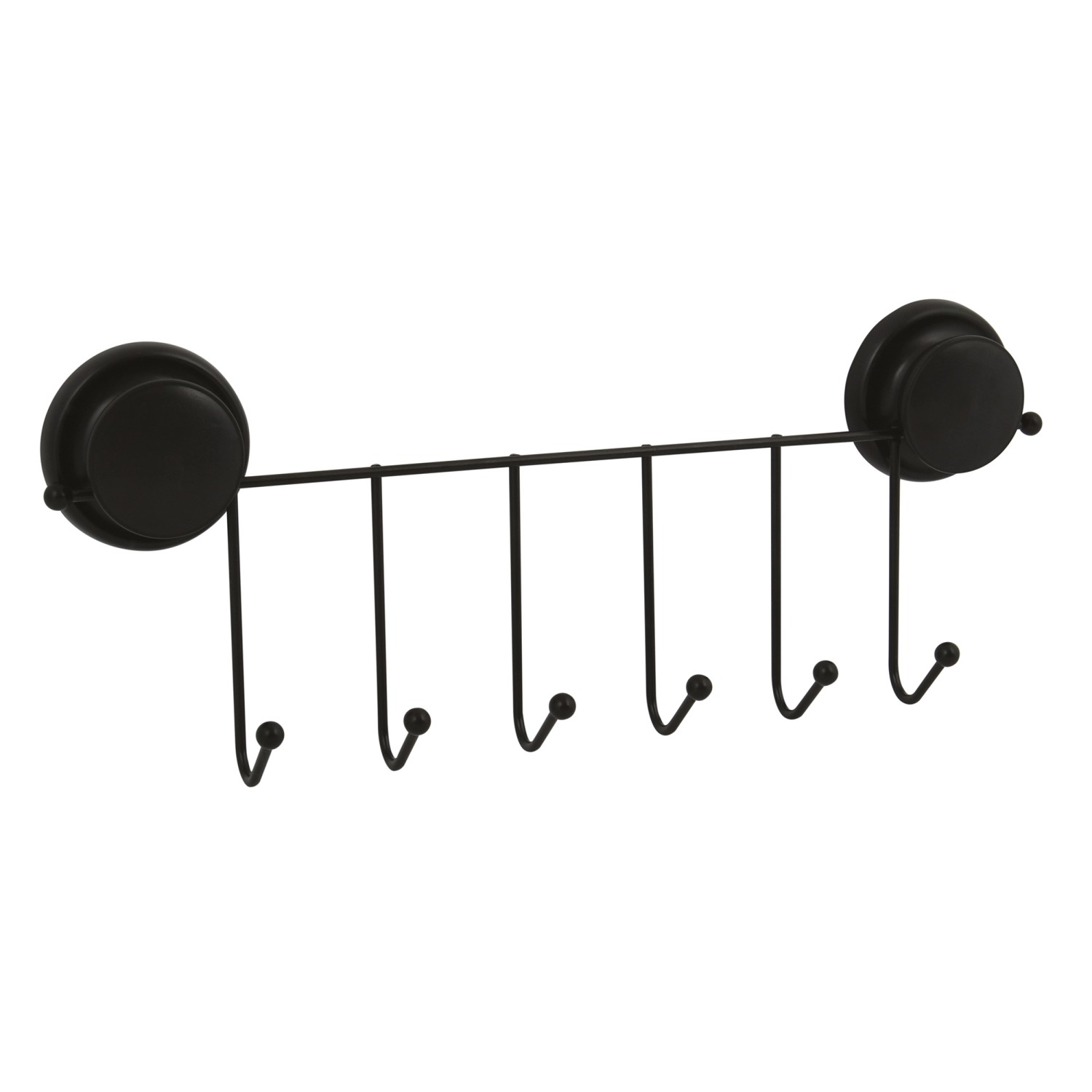 MSV Handtuchhalter Mega Ventouses 6 Haken 38 cm x 14,5 cm x 5,5 cm Schwarz günstig online kaufen