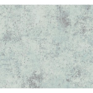A.S. Création Vliestapete Uni Metallic in Blau-Grau mit leichter Struktur.
