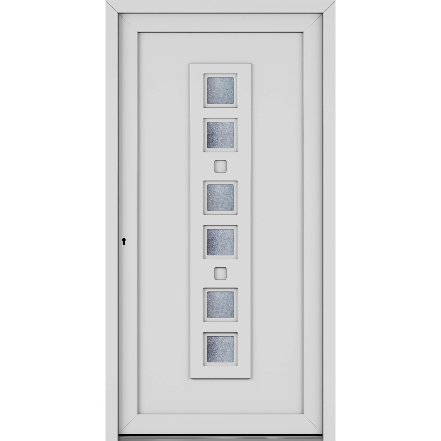 Roro Haustür OKE 1102 Kunststoff Weiß 100 cm x 200 cm DIN L günstig online kaufen