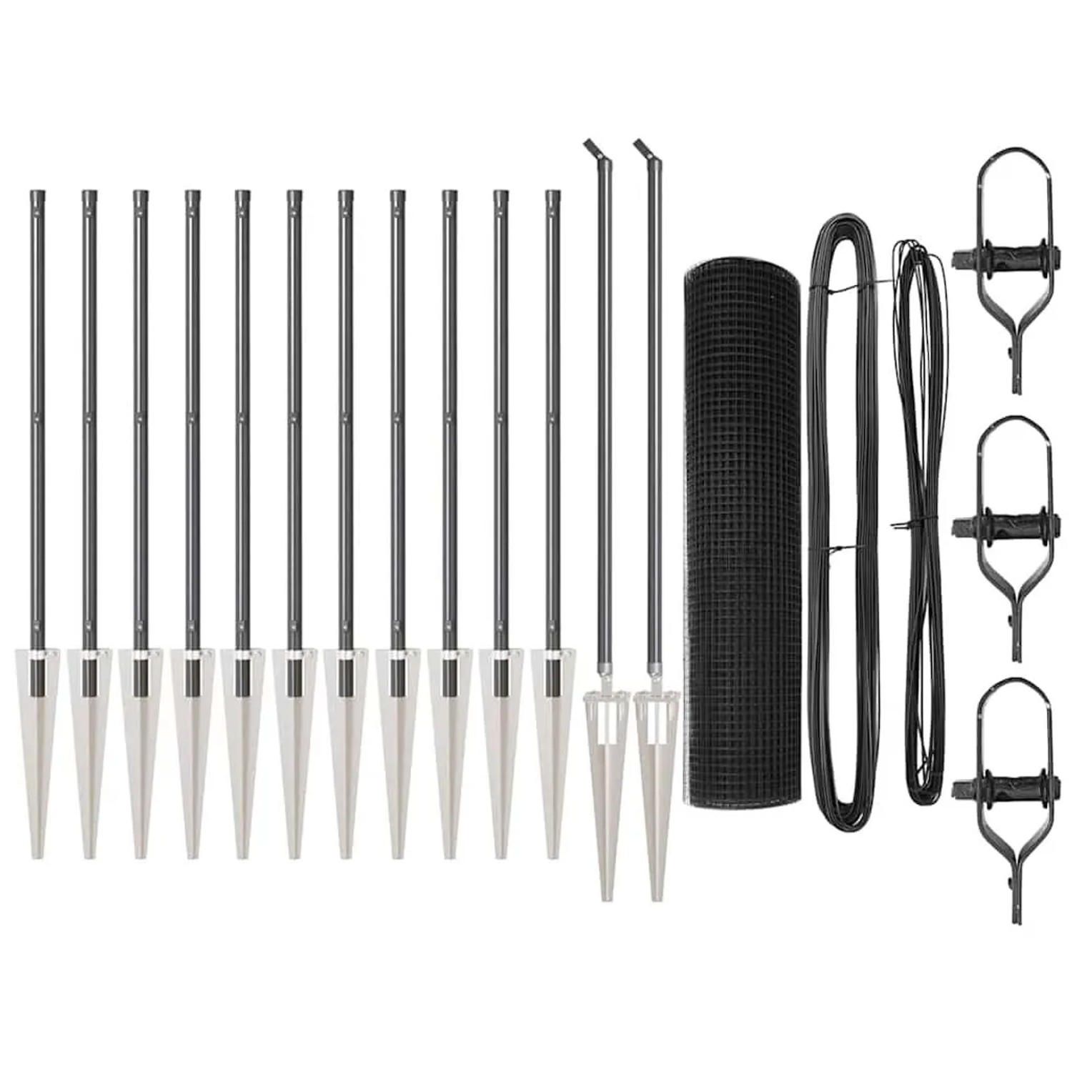 vidaXL Zaunpfosten Grau 25 x 0,8 m 12 x 12 mm Mesh Stahl und PVC 3352194 günstig online kaufen