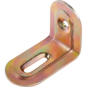 Gelb verzinkter Verstellwinkel 39x28x22 mm für Holzkonstruktionen.