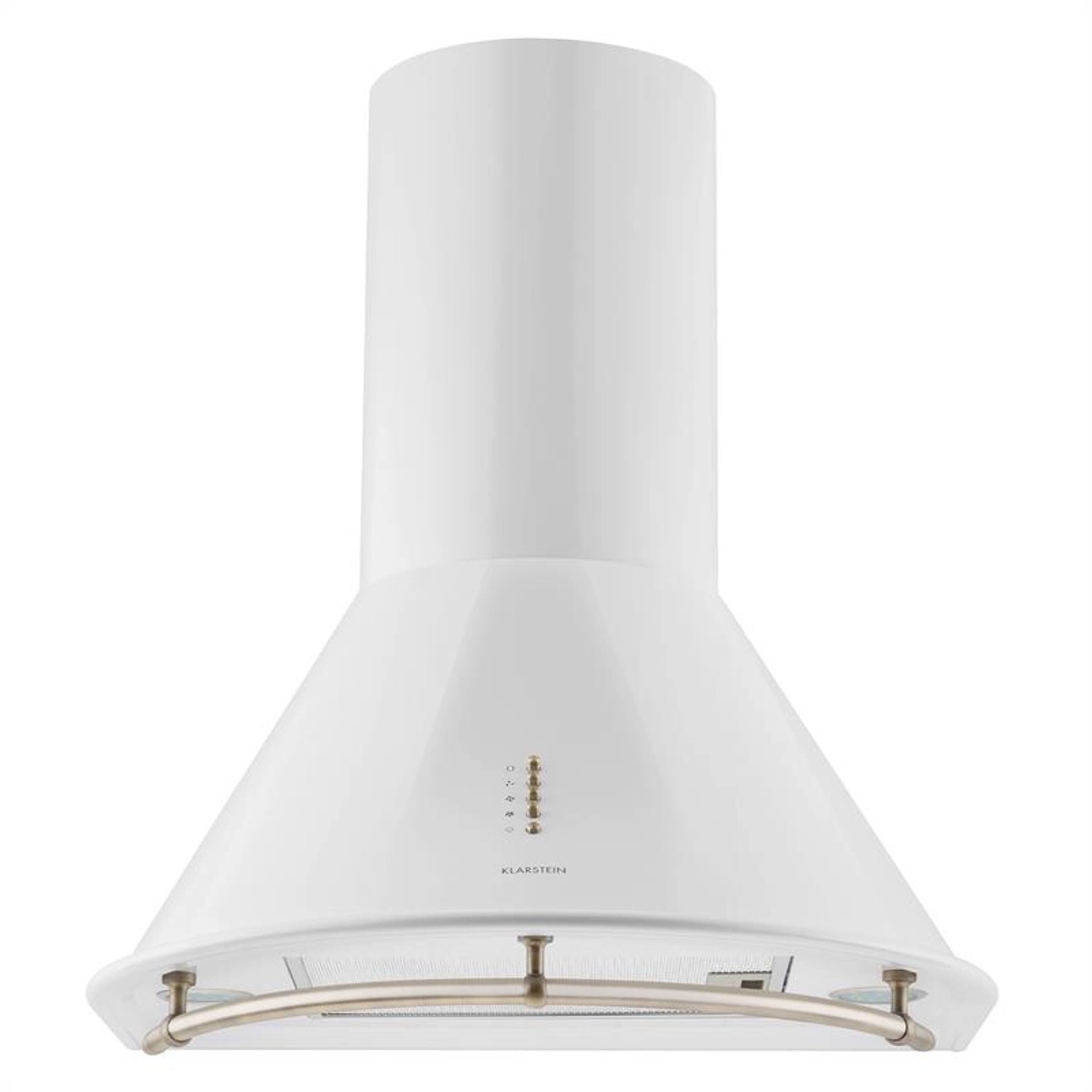 Klarstein Lumio Neo Retro-Dunstabzugshaube 60cm 610m³/h B Edelstahl Weiß