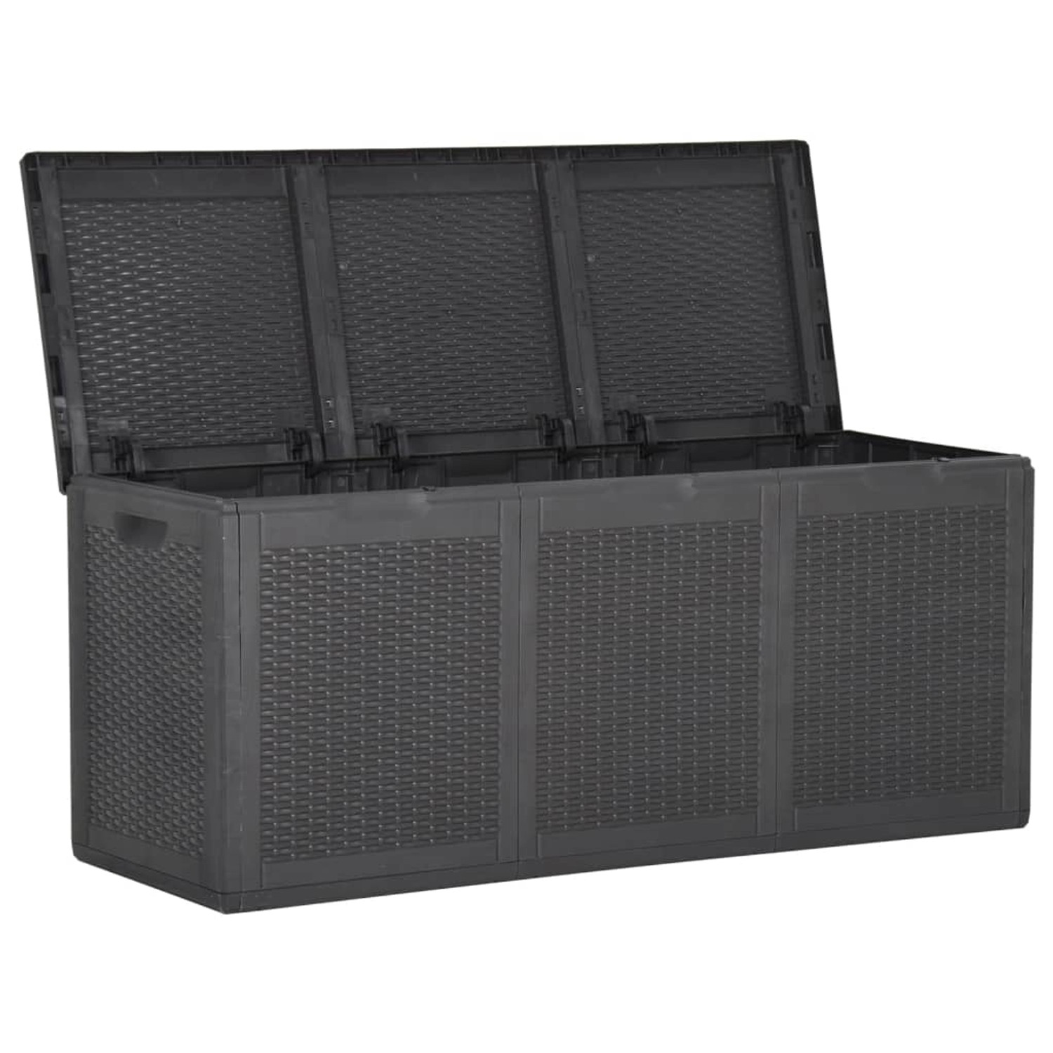 VidaXL Garten-Aufbewahrungsbox Schwarz270 L  PP Rattan